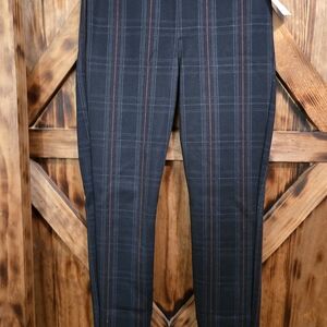 Free People Black Plaid Leggings